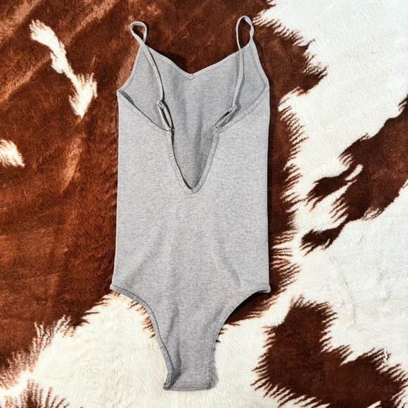 NWOT Free People Grey Bodysuit - Picture 3 of 6